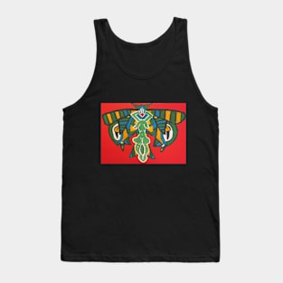 Venus in Antlers-Red Moth Tank Top